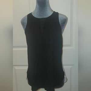 Banana Republic Black Sleeveless Top With White On Back